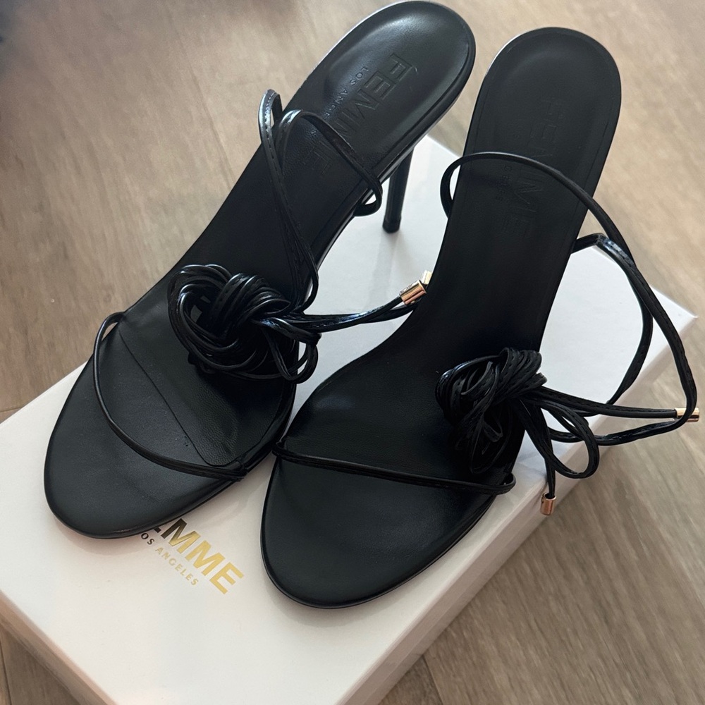 Femme LA barely there 3.0 strappy heels